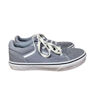 Vans Kids Youth Gray Blue Canvas Sneakers Size 5